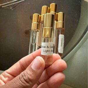 Dolce & Gabbana Light Blue Travel Spray with Gold Accents